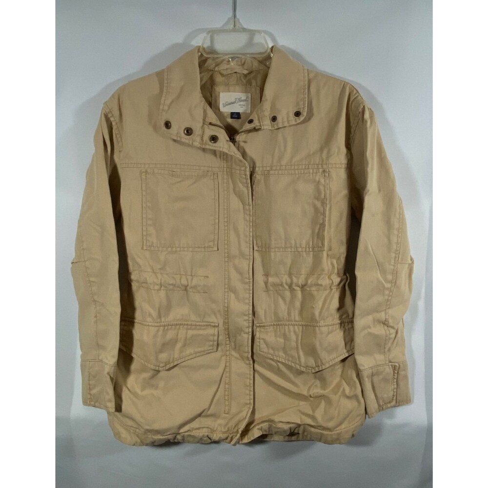 Universal Thread Women's XS Beige Utility Jacket Collared Button Front Casual